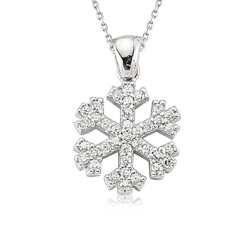 Silver Snowflake Women's Necklace