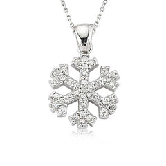 Silver Snowflake Women's Necklace