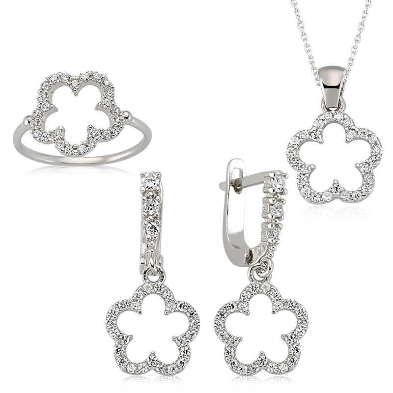 Silver Flower Ladies Set