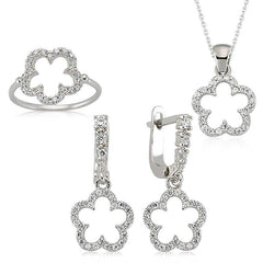 Silver Flower Ladies Set