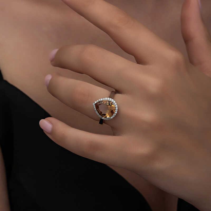 Silver Zultanite Drop Women's Ring