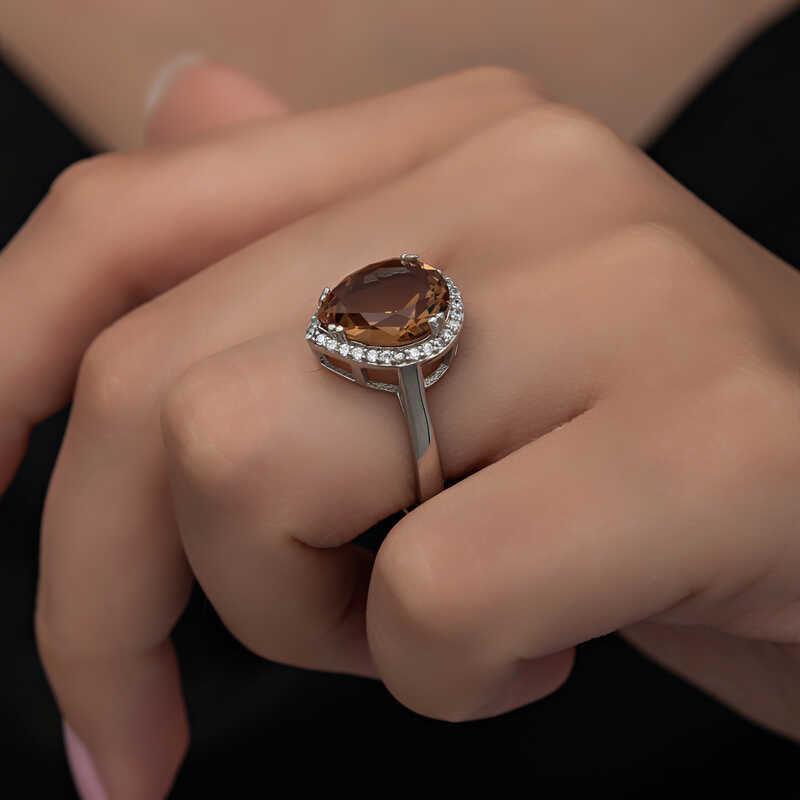 Silver Zultanite Drop Women's Ring