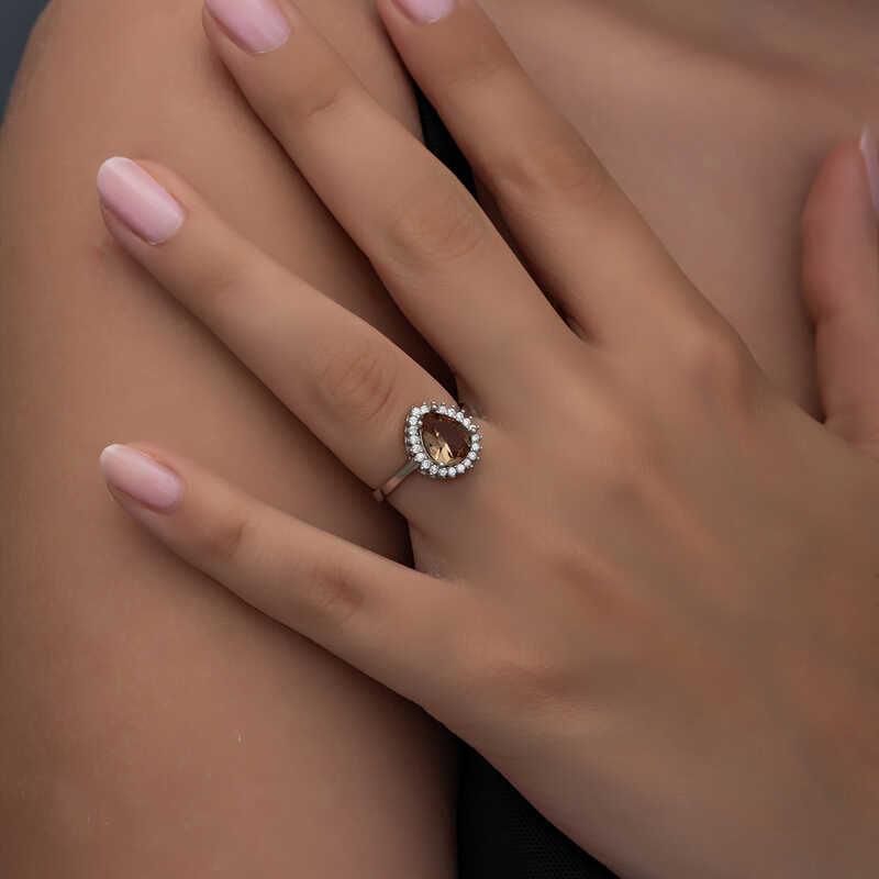 Silver Zultanite Drop Women's Ring