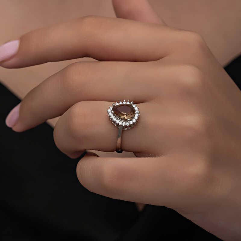 Silver Zultanite Drop Women's Ring