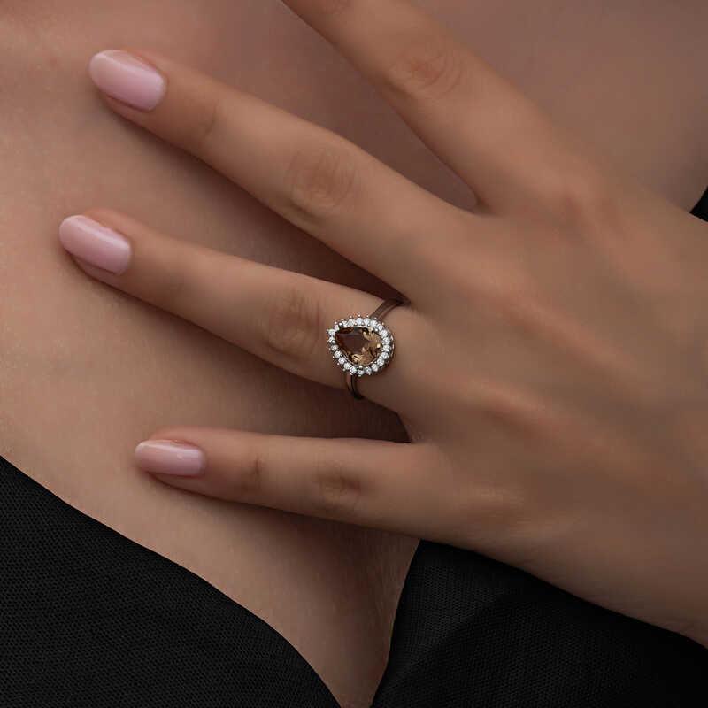Silver Zultanite Drop Women's Ring