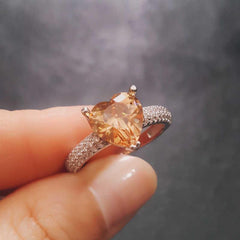Bague femme en argent avec cœur