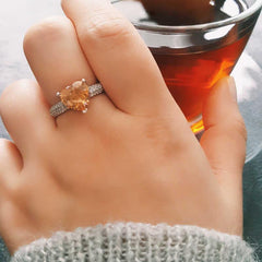 Bague femme en argent avec cœur