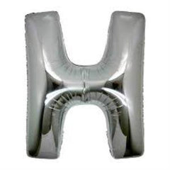 Nessiworld H Letter Foil Balloon Silver Color 40 inch