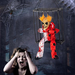 Capteur de son animé Prisonnier Joker Squelette Décoration 22x27 cm