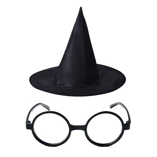 Harry Potter Wizard Hat and Harry Potter Wizard Glasses Black Color