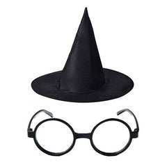 Harry Potter Wizard Hat and Harry Potter Wizard Glasses Black Color