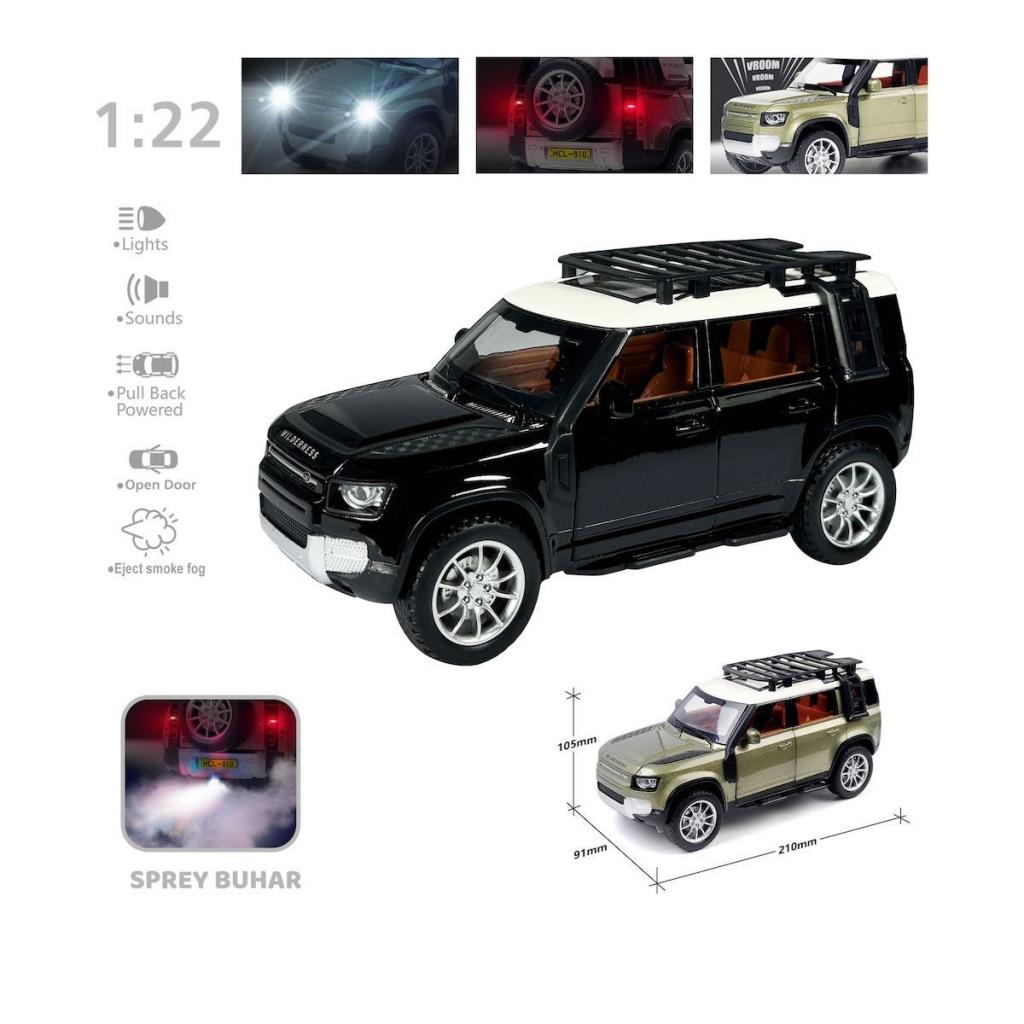 Nessiworld HCL-510A Pull Back 1:22 Sound and Light Steam DF Metal Jeep