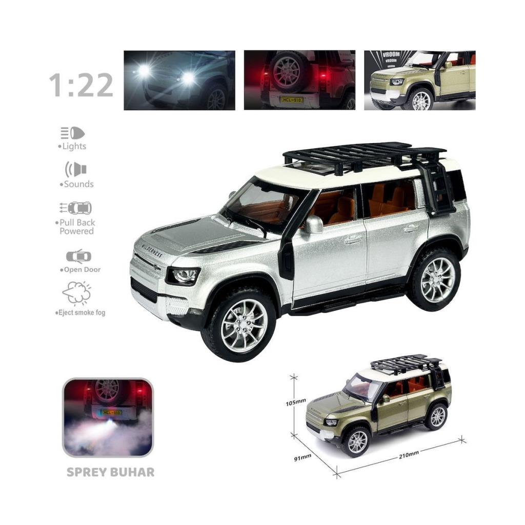 Nessiworld HCL-510A Pull Back 1:22 Sound and Light Steam DF Metal Jeep