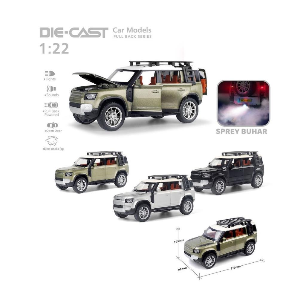 Nessiworld HCL-510A Pull Back 1:22 Sound and Light Steam DF Metal Jeep
