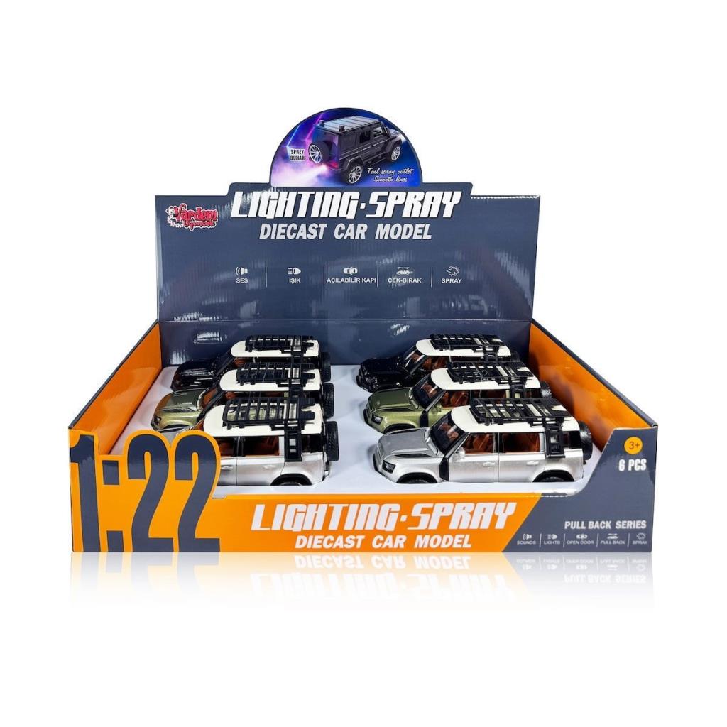 Nessiworld HCL-510A Pull Back 1:22 Sound and Light Steam DF Metal Jeep