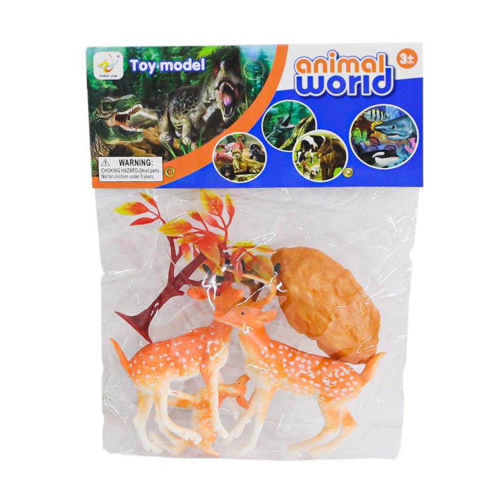 Nessiworld HJ666-6A PVC Panda and Deer Family -Birliktoys