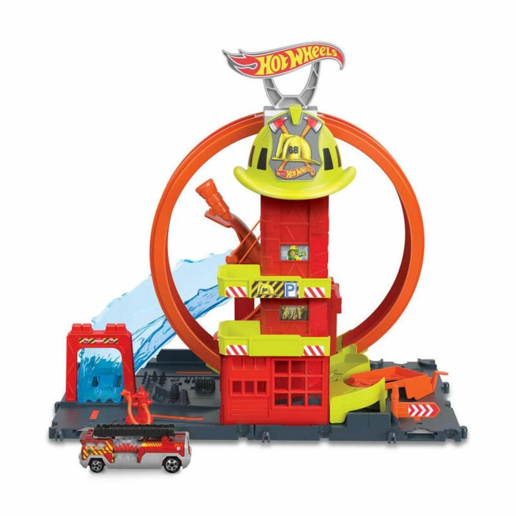 HKX41 Hot Wheels Circle Track Fire Station