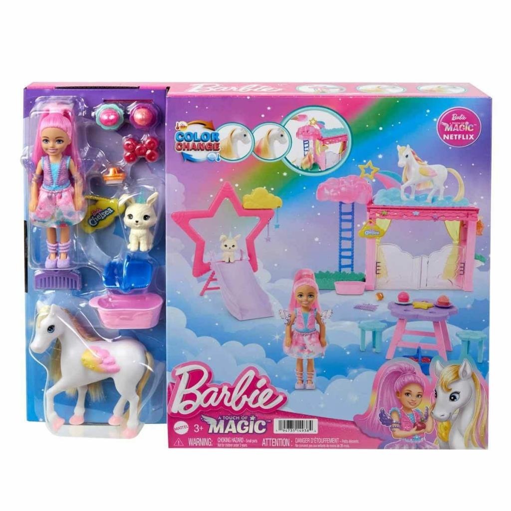 HNT67 Barbie A Touch Of Magic Chelsea and Pegasus Playset