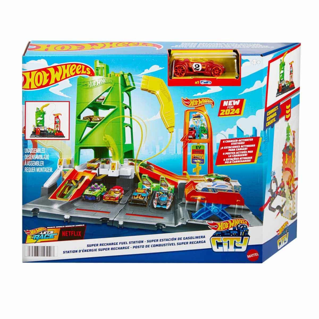 NessiWorld Hot Wheels Electric Vehicle Charging Station Playset HTN79