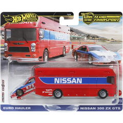 Nessiworld Hot Wheels Premium Team Transport Euro Hauler &amp; 94 Nissan 300 ZX GTS HRV44