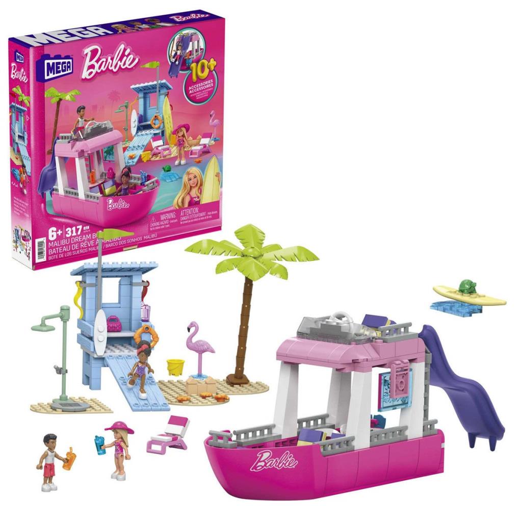 HPN79 MEGA Barbie® Malibu Dream Boat™ 317 pieces Ages 6+