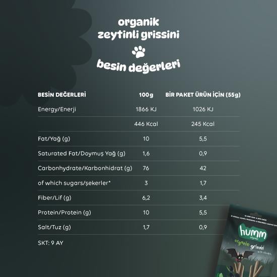 Nessiworld Humm Organik Vegan Zeytinli Grissini 55 Gr