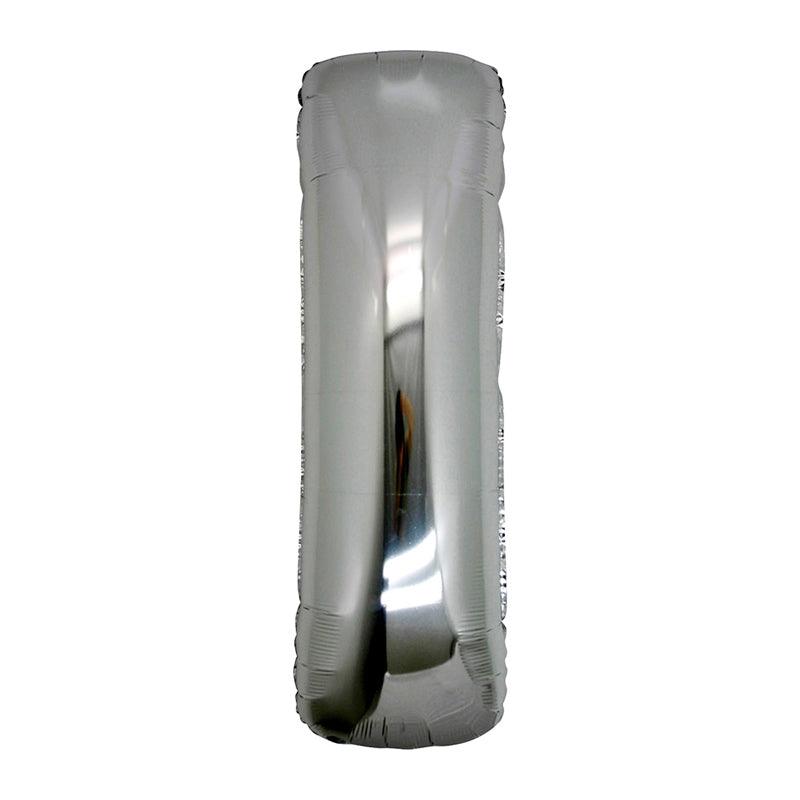 Letter I Foil Balloon Silver Color 40 Inch