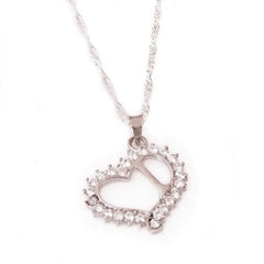 Silver I Letter Heart Women's Necklace