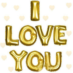 Nessiworld I Love You Foil Balloon Gold Color 35 CM