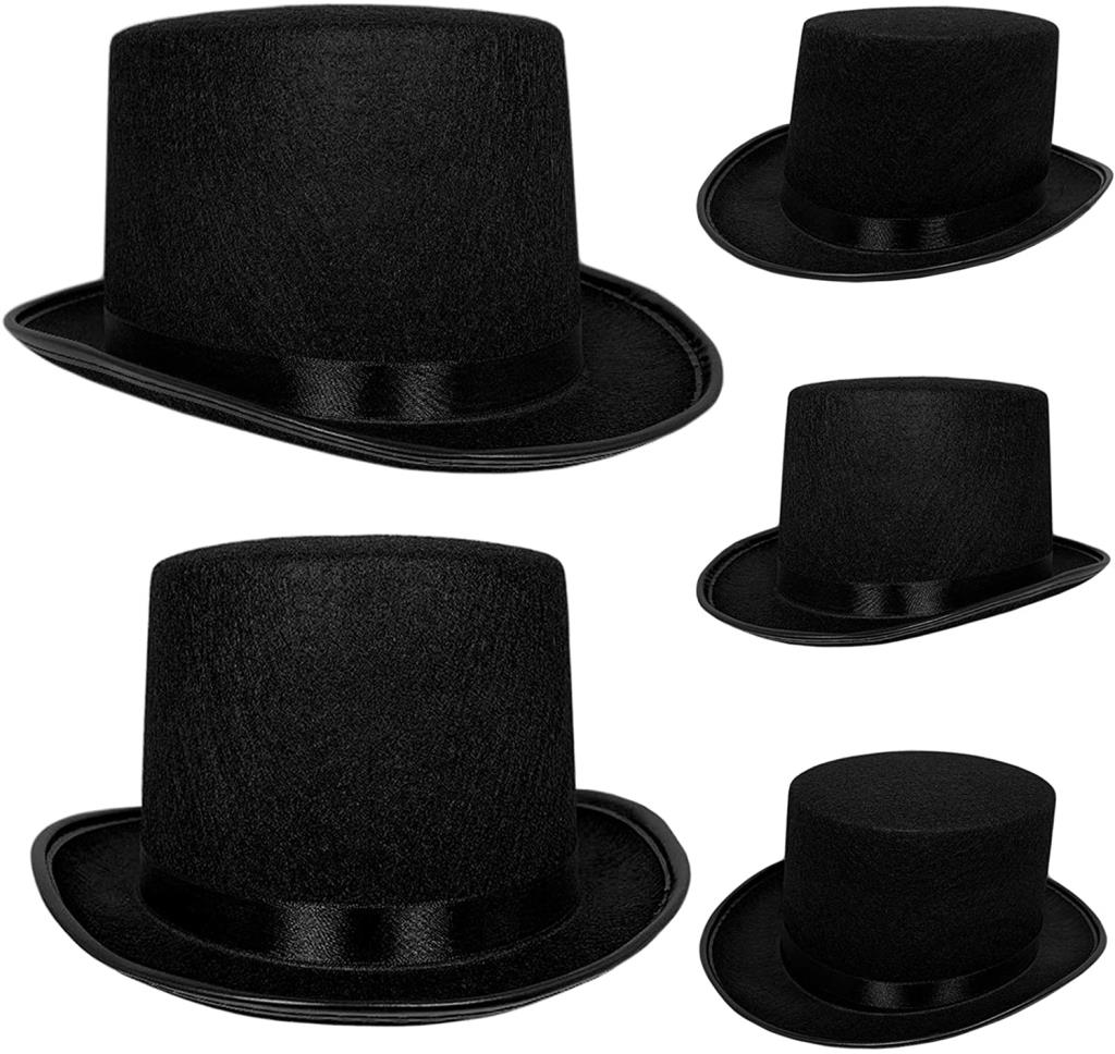 Nessiworld Second Quality Adult Black Color Ringmaster Magician Hat Felt Hat 15 cm 