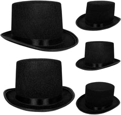 Nessiworld Second Quality Adult Black Color Ringmaster Magician Hat Felt Hat 15 cm 