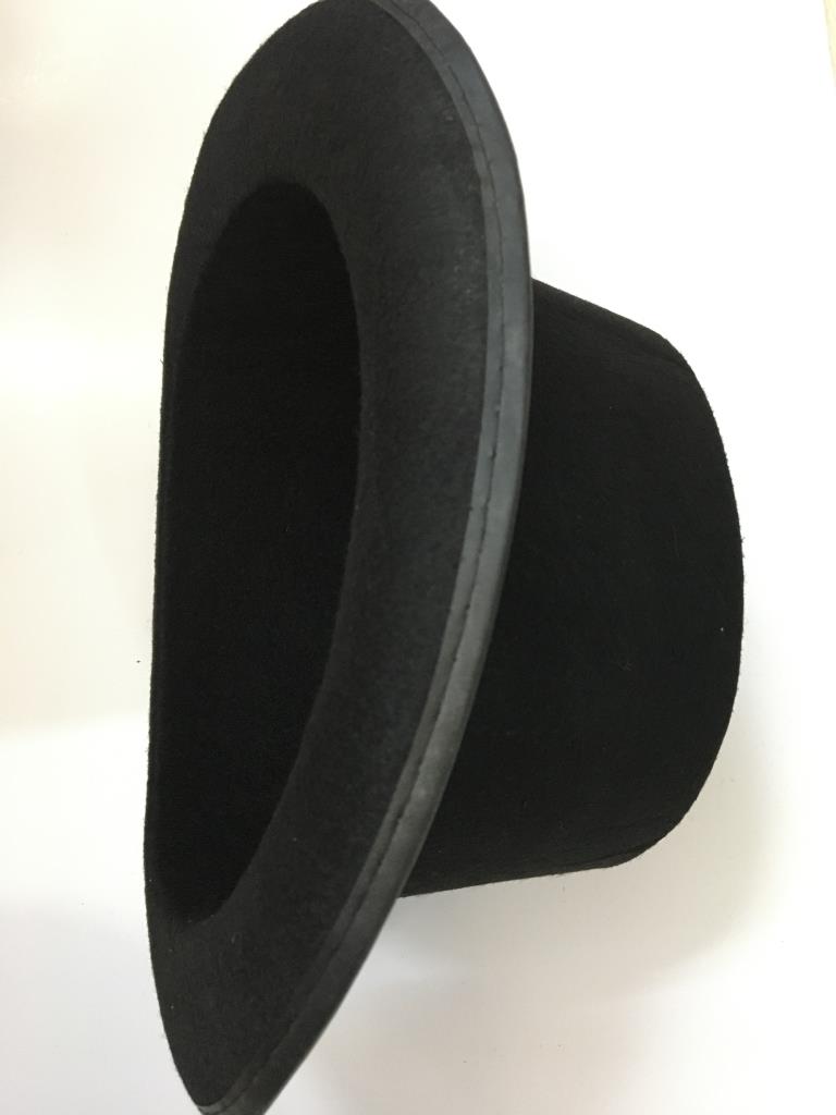 Nessiworld Second Quality Adult Black Color Ringmaster Magician Hat Felt Hat 15 cm 