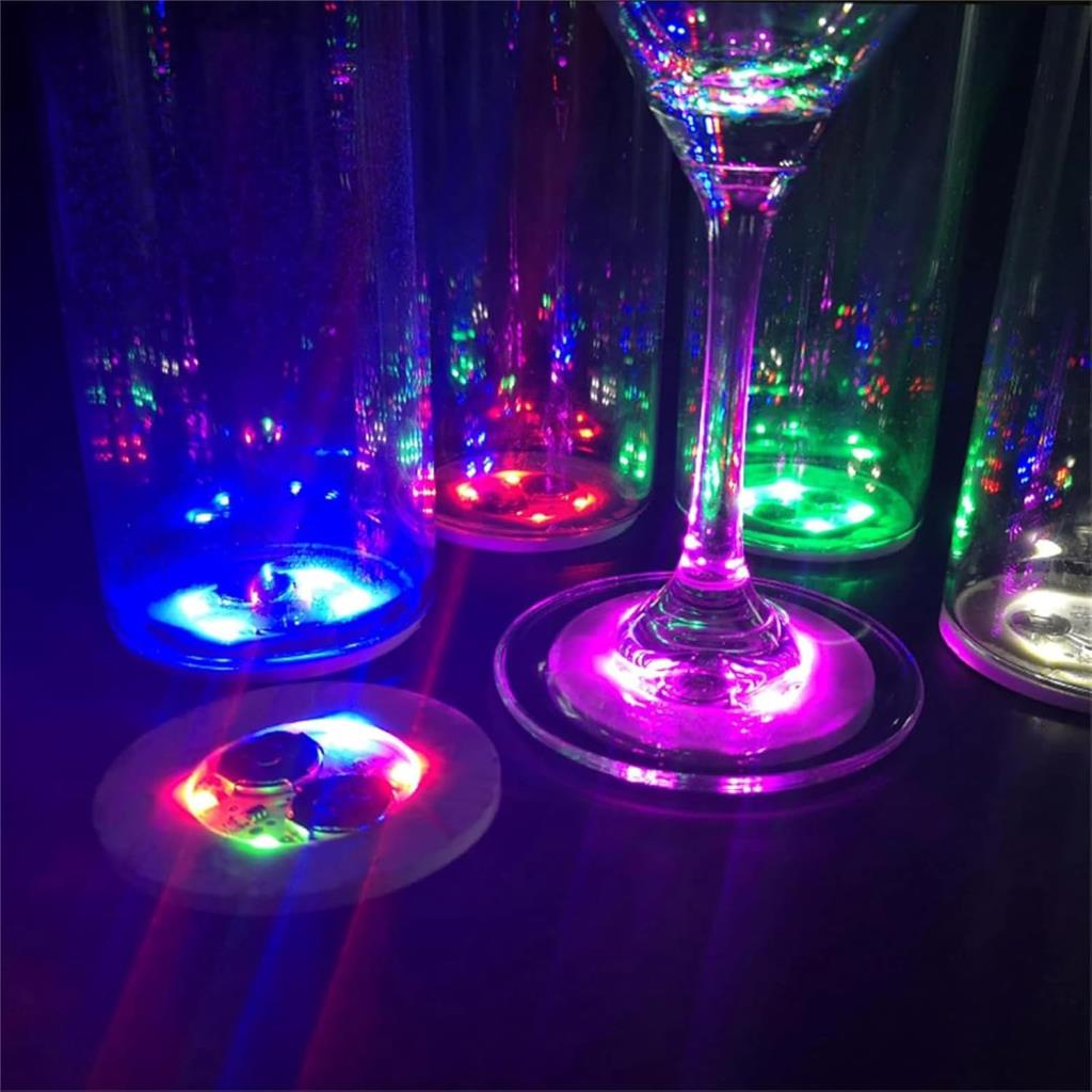Nessiworld Illuminated Adhesive Coaster Apparatus LED 3 Functions 6 cm Diameter