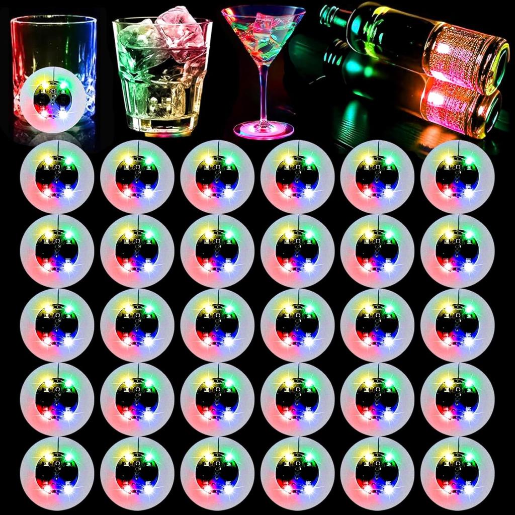 Nessiworld Illuminated Adhesive Coaster Apparatus LED 3 Functions 6 cm Diameter
