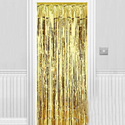 Nessiworld Glittering Wall and Door Curtain Gold 90x200 cm