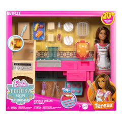 Nessiworld JCT06 Teresa and Her Kitchen Playset - Barbie and Teresa Recipe for Friendship