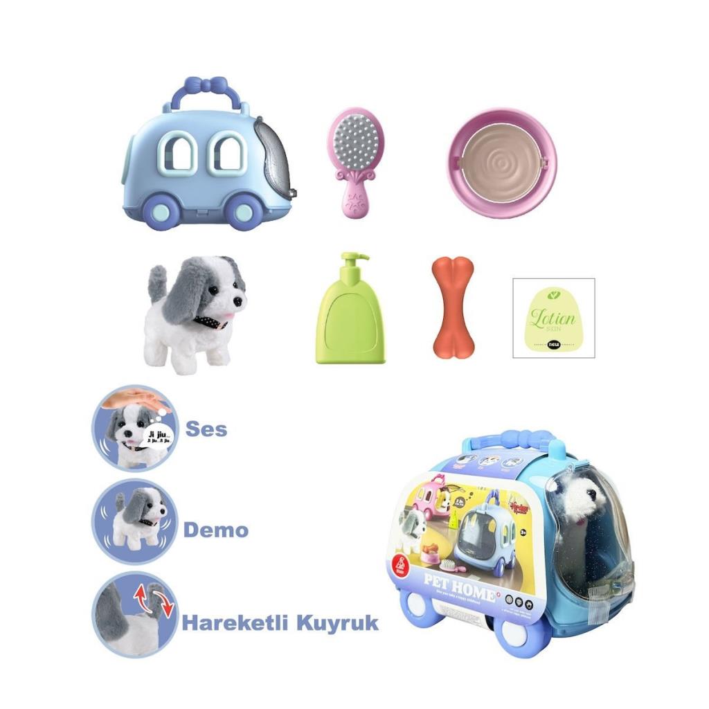 Nessiworld JND-6802 Carry Cart Bag Movable Battery Operated Dog Set - Vardem Toys