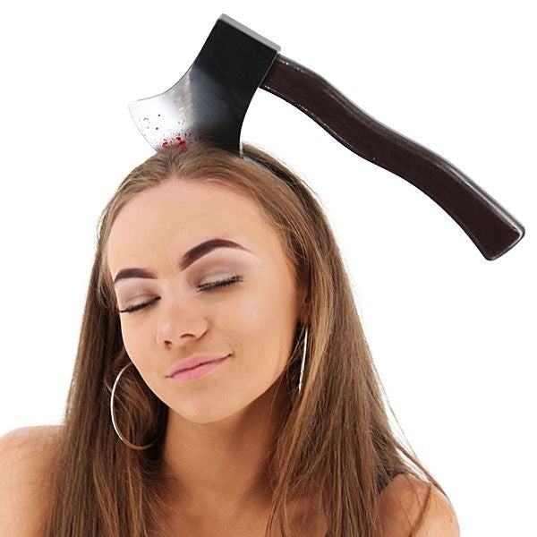 Nessiworld Halloween Bloody Axe Impaled on Head Prank Crown