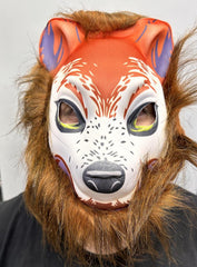 NessiWorld KahverengiSaçlıKurtMaskesiKöpekMaskesiMegaPeluş11No