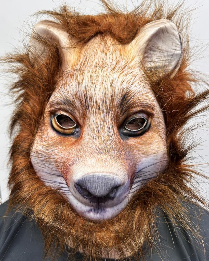 NessiWorld KahverengiSaçlıKurtMaskesiKöpekMaskesiMegaPeluş17No