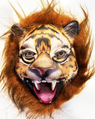 Nessiworld Brown Haired Maned Lion Tiger Wolf Mask Mega Plush No 28