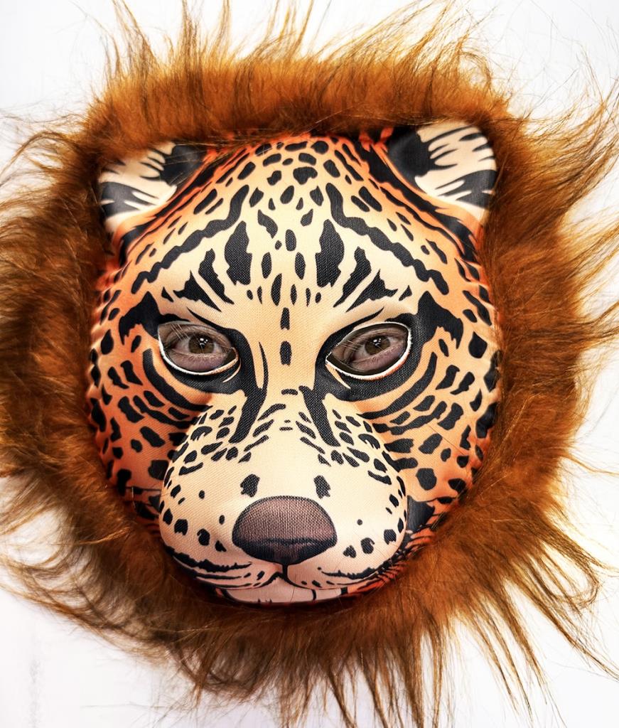 Nessiworld Kahverengi Saçlı Yeleli Aslan Maskesi Eva Mega Peluş 37 No