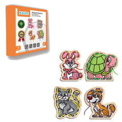 KAL-1019-1020 Chiva, Wooden Rope Threading- Safari Animals 