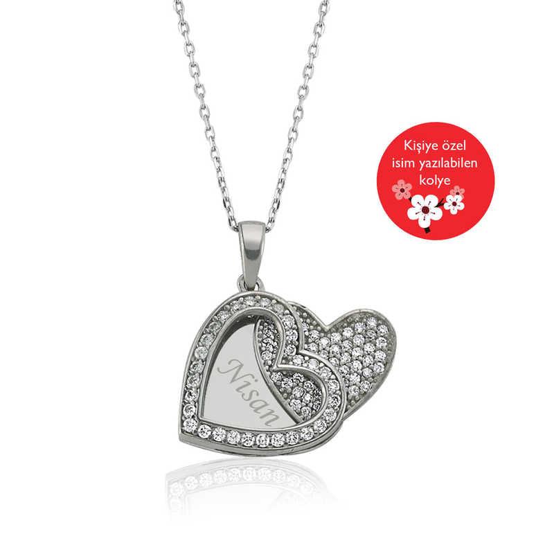 Silver Name Heart Women's Necklace 