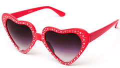 NessiWorld Heart Shaped Stone Party Glasses Red Color 6x16cm