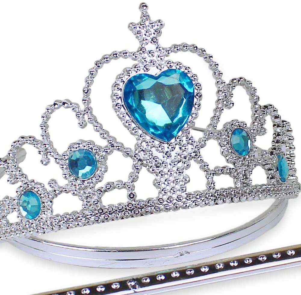 NessiWorld Frozen Blue Heart Stone Elsa Crown
