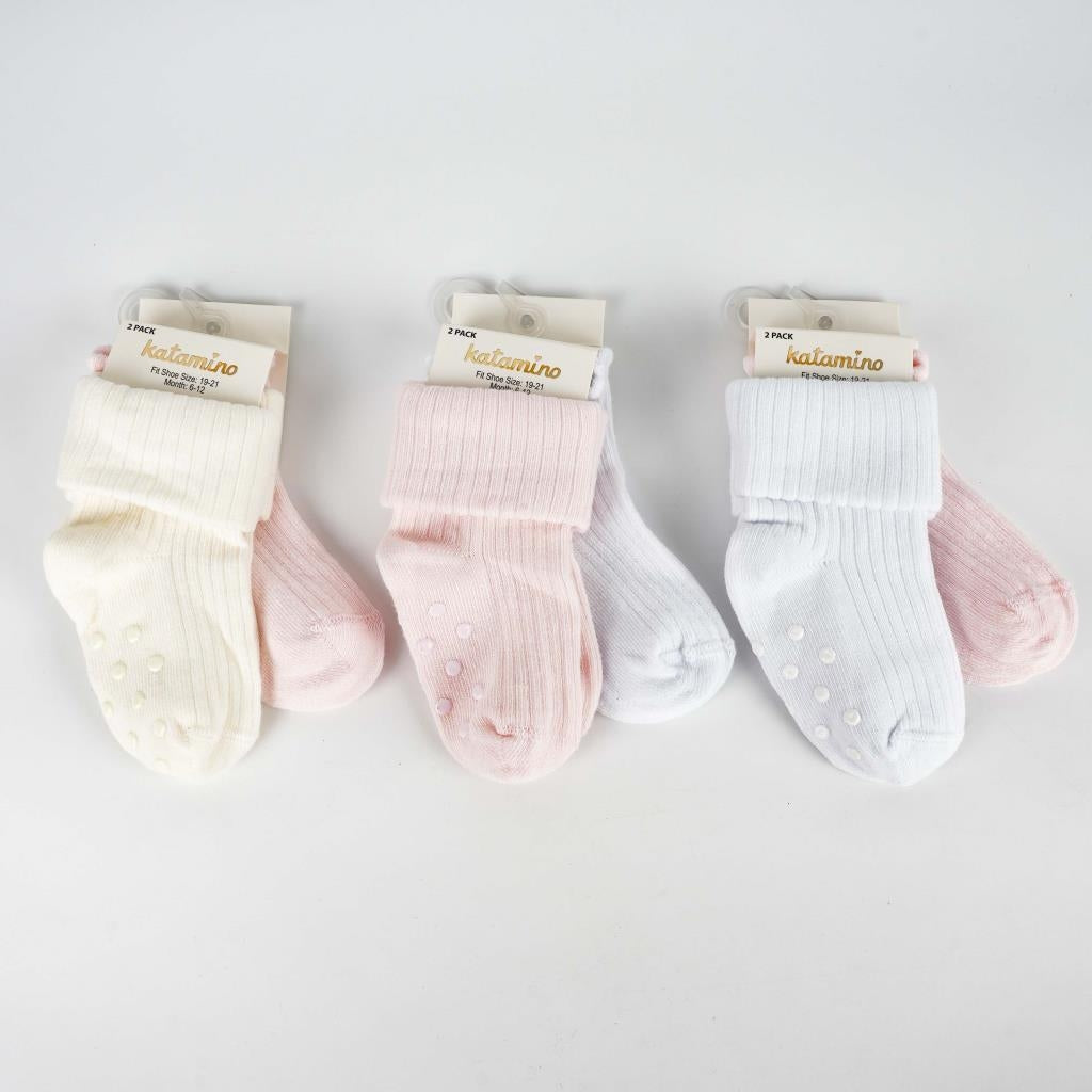 Nessiworld Ginny 2-Pack Abs Baby Girl Socks K44109 Assortment