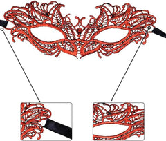 Nessiworld Kırmızı Dantel Masquerade Maskesi 5 No
