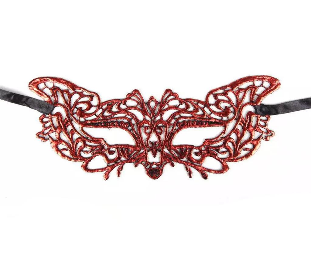 Nessiworld Red Lace Masquerade Mask No 9