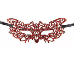 Nessiworld Red Lace Masquerade Mask No 9